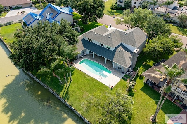 3406 Spyglass Hill Dr, Harlingen, TX 78550 - aerial perspective of suburban area with a pool area