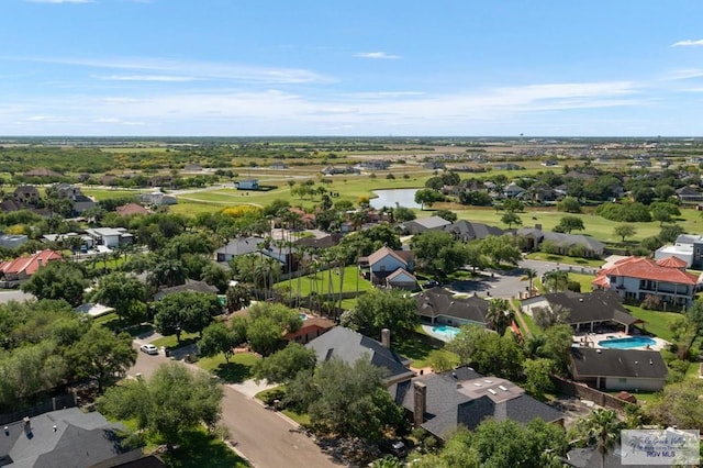 aerial view with a residential view