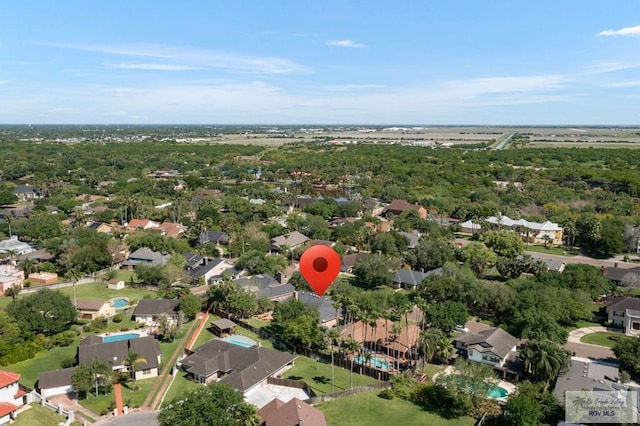 drone / aerial view featuring a residential view