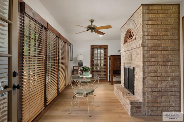 interior space with light wood finished floors