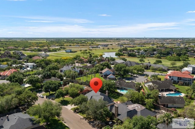 bird's eye view with a residential view