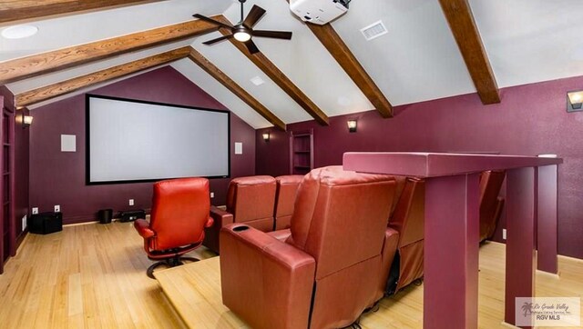 5443 Autumn Mist Ln, Brownsville, TX 78526 - cinema featuring light wood finished floors and ceiling fan