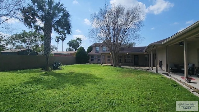 view of yard with a patio