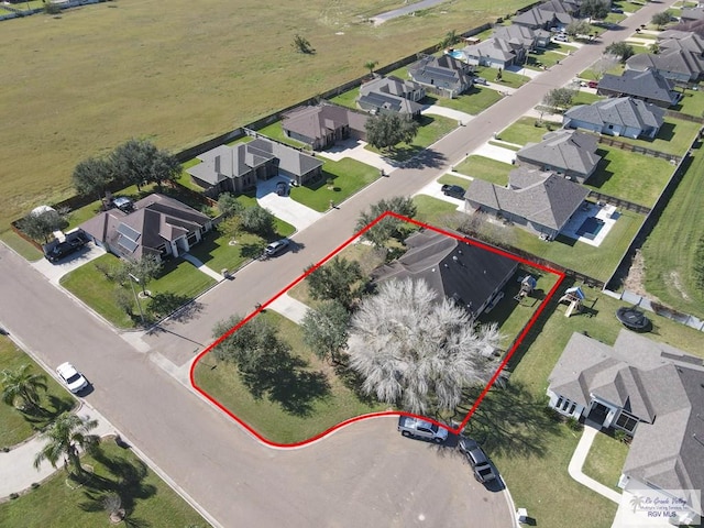 bird's eye view featuring a residential view