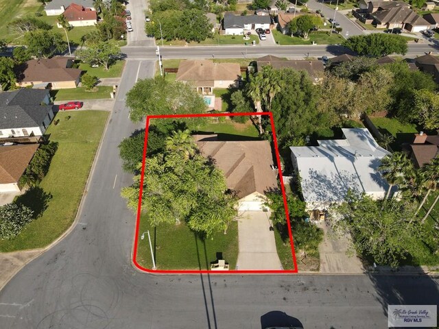bird's eye view featuring a residential view