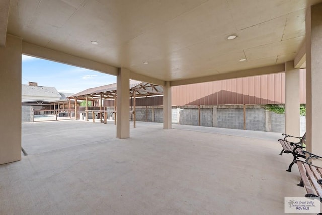 view of patio / terrace featuring fence
