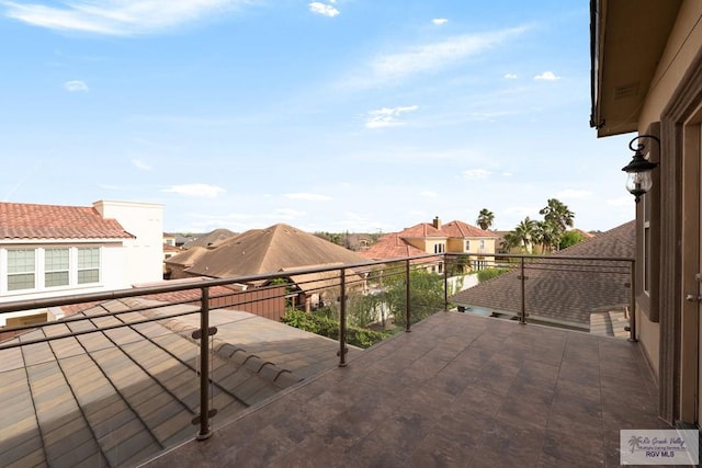 balcony with a residential view
