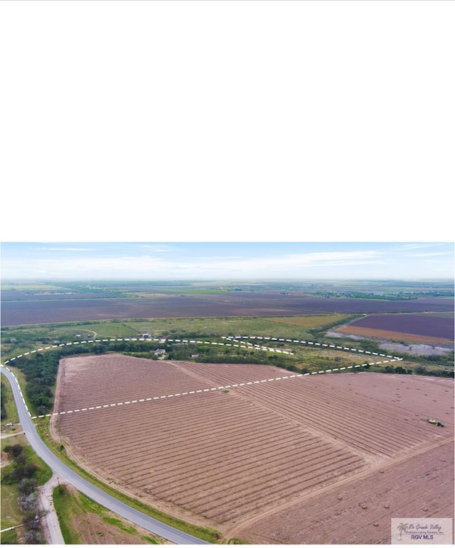 aerial view featuring a rural view