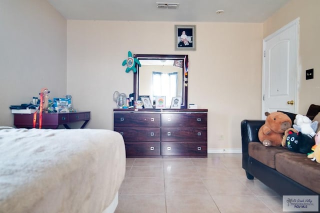 view of tiled bedroom