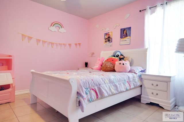 view of tiled bedroom