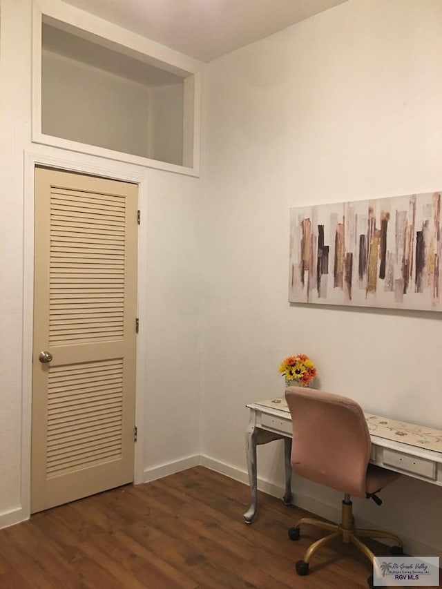 36282 Fm 2480, Los Fresnos, TX 78566 - home office with baseboards and dark wood-style floors