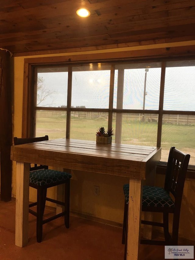 view of dining room