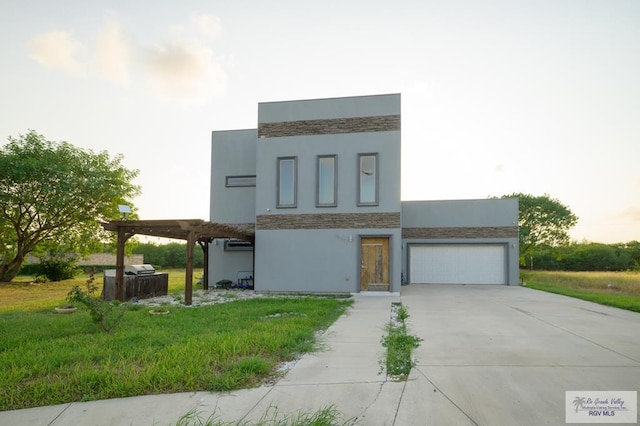 modern home with a garage