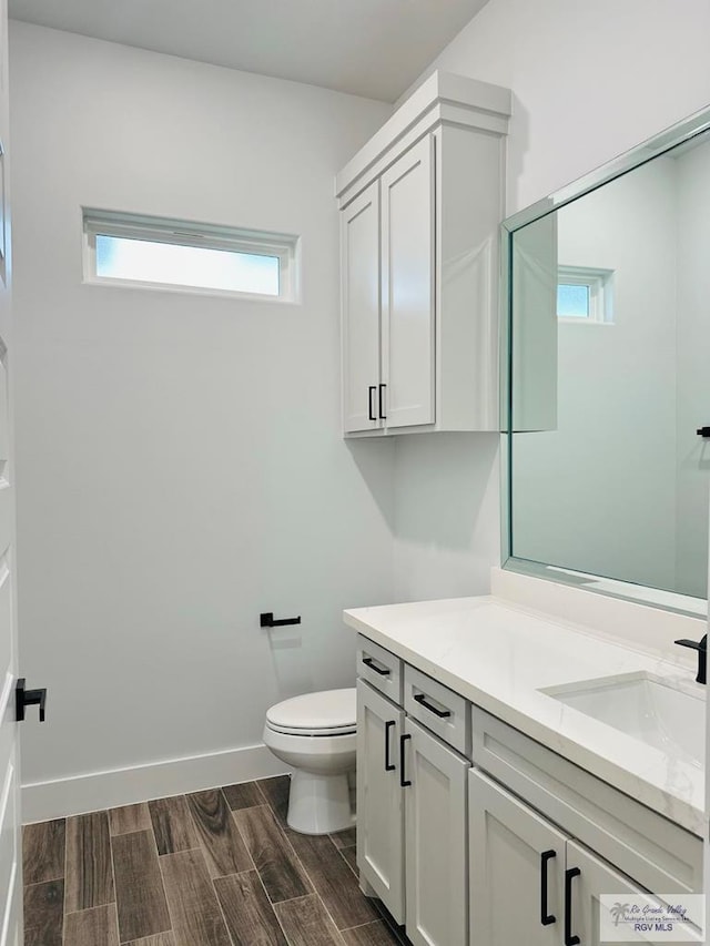 3518 Treasure Hills Blvd, Harlingen, TX 78550 - bathroom with vanity, wood tiled floors, and healthy amount of natural light