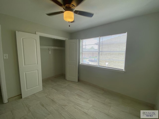 2304 Shidler Dr Unit 10-40, Brownsville, TX 78521 - unfurnished bedroom featuring a closet and ceiling fan