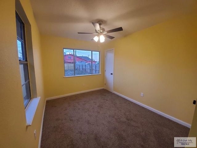 608 W Polk St, Harlingen, TX 78550 - carpeted spare room with a ceiling fan and baseboards