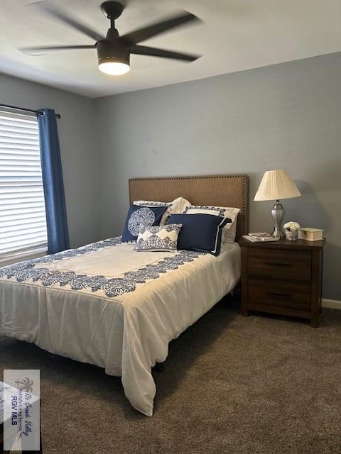 1001 Tesoro Ave, Rancho Viejo, TX 78575 - bedroom featuring carpet floors and a ceiling fan