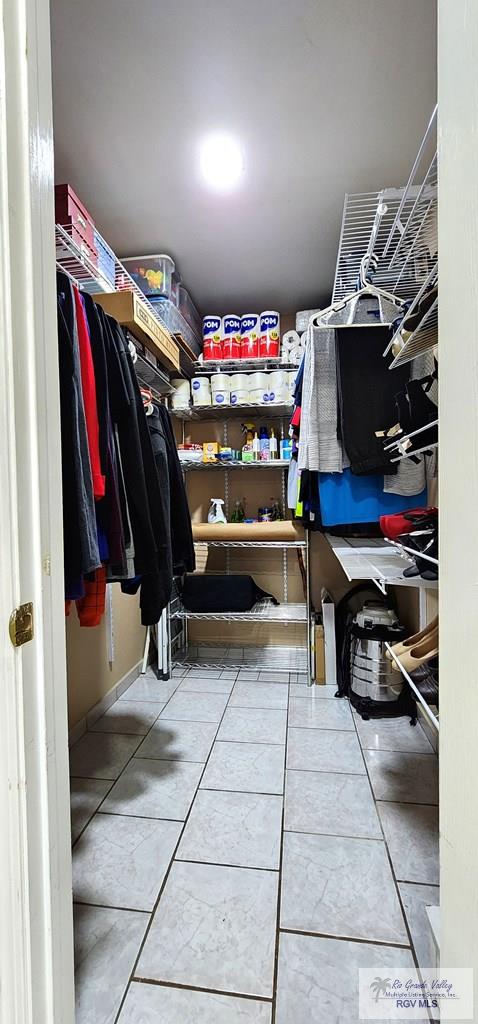 view of storage area