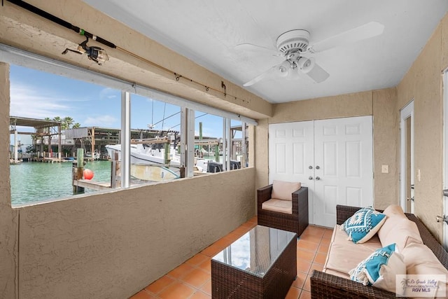 131 Windward Dr, Port Isabel, TX 78578 - sunroom / solarium with a water view