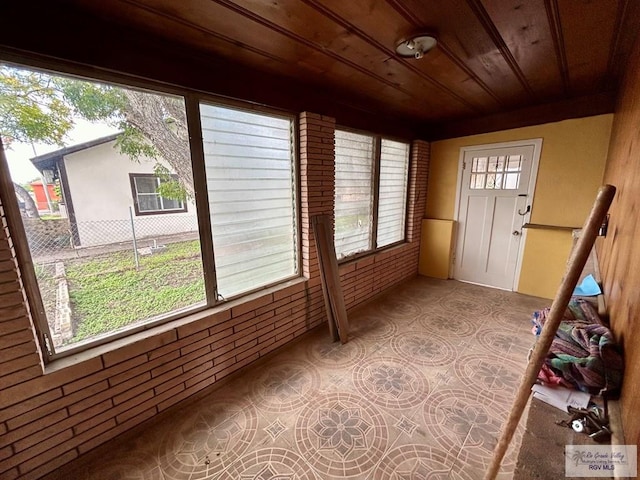 view of sunroom