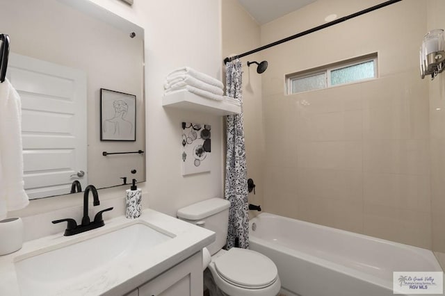 3214 W Hapner St, Harlingen, TX 78550 - bathroom featuring vanity and shower / bathtub combination with curtain