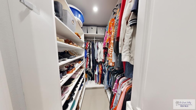 view of walk in closet