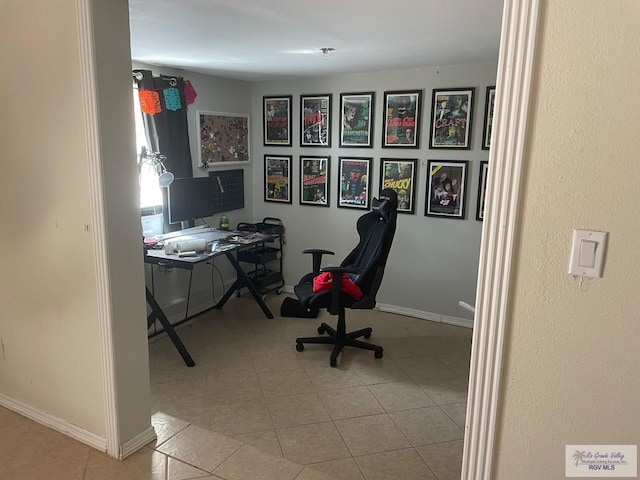 2402 Ed Carey Dr Unit 33, Harlingen, TX 78550 - office area featuring baseboards and tile patterned flooring