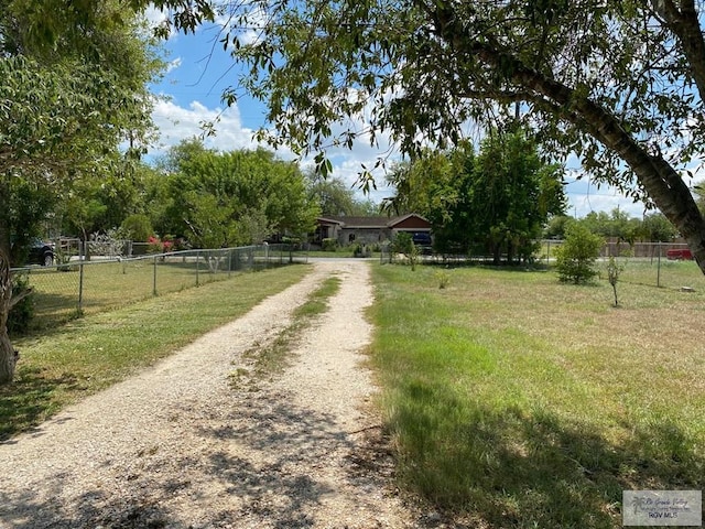 view of road featuring a rural view