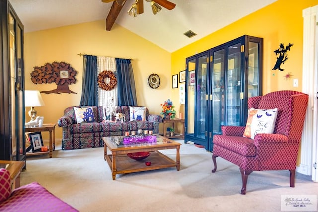 238 Starcrest Dr, Brownsville, TX 78521 - living area featuring a ceiling fan and carpet