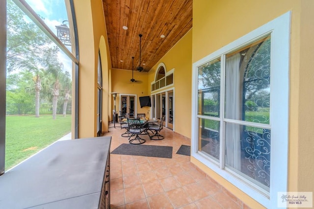 sunroom / solarium with a wealth of natural light