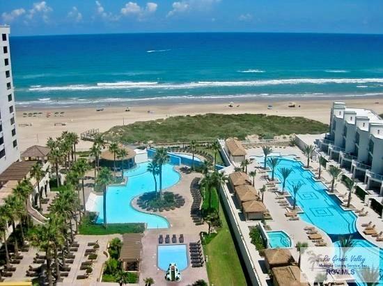 310A Padre Blvd Unit 803, South Padre Island, TX 78597 - drone / aerial view of a pool area