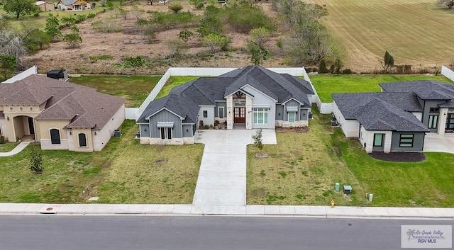 aerial view with a residential view