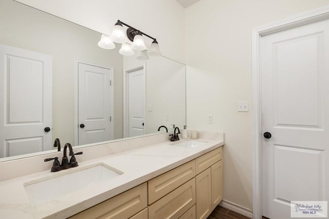 bathroom with vanity