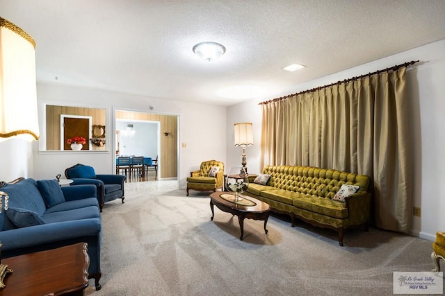 7969 Fm 2099, Lyford, TX 78580 - living area featuring carpet and a textured ceiling