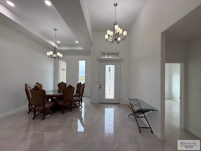 139 Heron Dr, Los Fresnos, TX 78566 - entrance foyer with a chandelier and recessed lighting