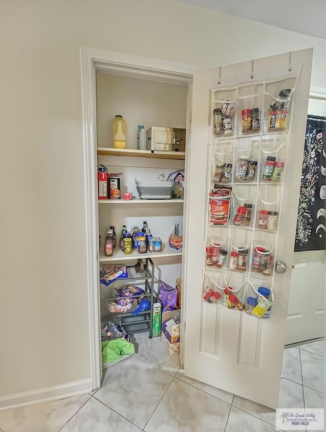 view of pantry