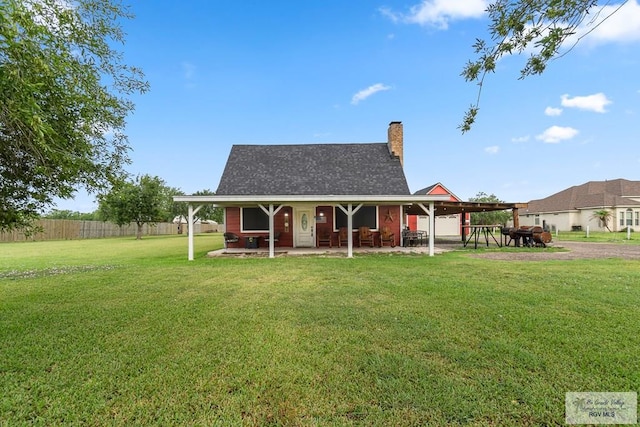 27858 Bixby Rd, La Feria, TX 78559 - farmhouse with a chimney and a porch