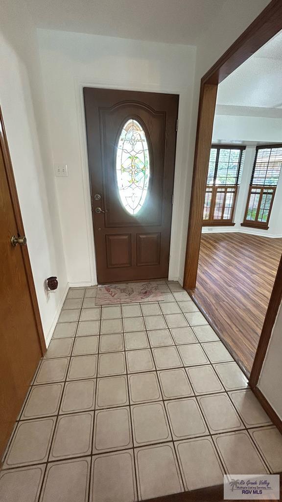 entryway featuring light hardwood / wood-style flooring