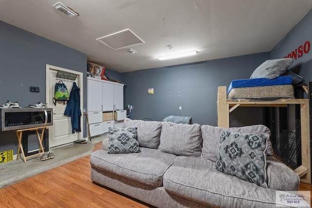 living room featuring hardwood / wood-style flooring