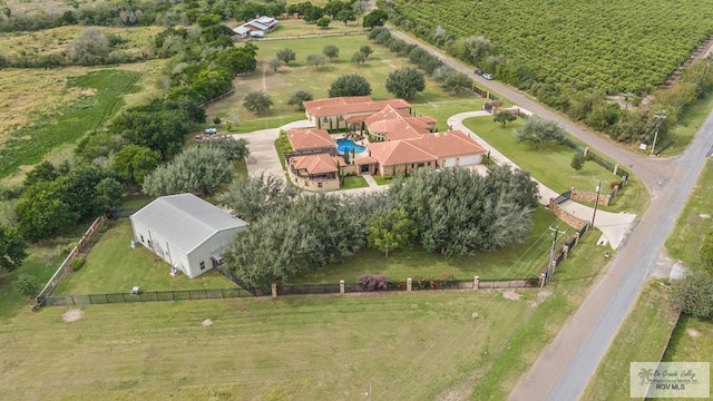 drone / aerial view featuring a rural view