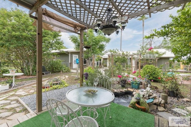 701 S Parker Rd, La Feria, TX 78559 - view of patio with a pergola