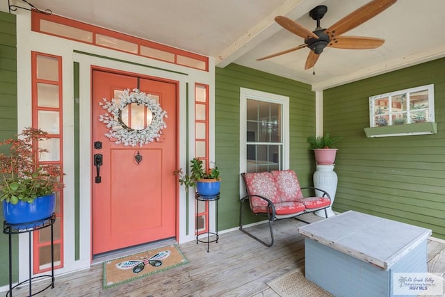 701 S Parker Rd, La Feria, TX 78559 - entrance to property with a porch and a ceiling fan