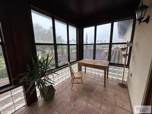 view of sunroom