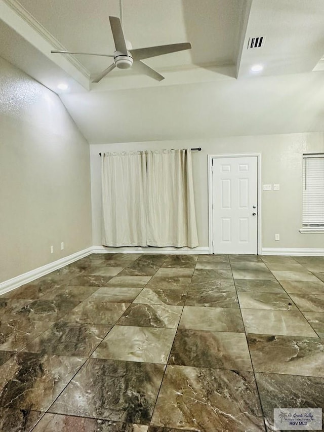 2200 E 19th St, Mission, TX 78572 - spare room with a ceiling fan, baseboards, and recessed lighting