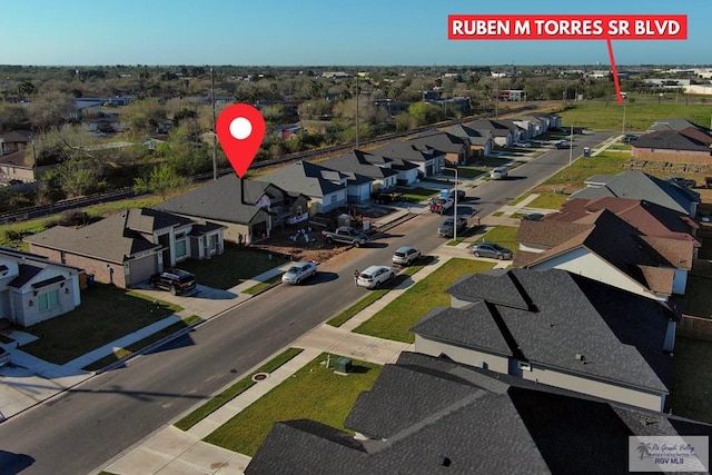 bird's eye view featuring a residential view