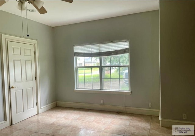 34 Picadilly Cir, Brownsville, TX 78526 - spare room featuring a ceiling fan and light tile patterned floors