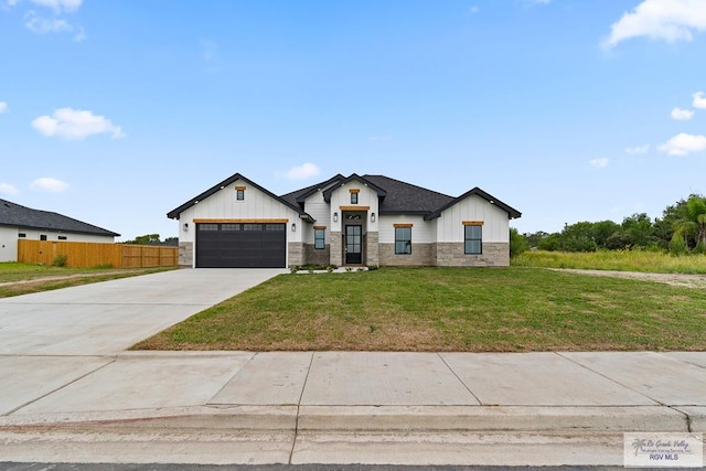 29002 Reynolds Dr # 18, La Feria, TX 78559 - modern inspired farmhouse featuring stone siding, board and batten siding, and a garage