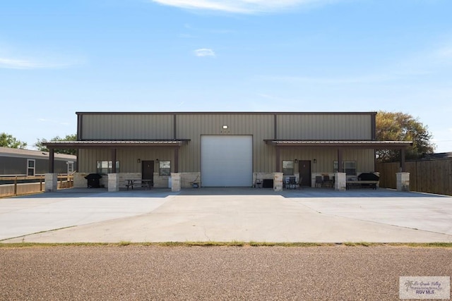 view of property with a garage