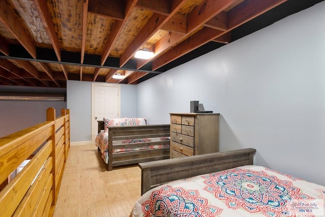 bedroom featuring light hardwood / wood-style floors