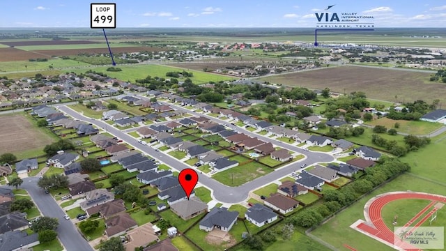 2402 S Christian Cir, Harlingen, TX 78550 - aerial view of property and surrounding area